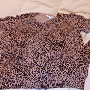 Cheetah Print Cardigan Sweater